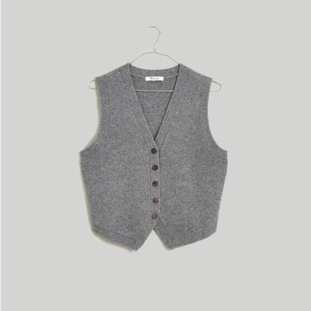 New With Tags- Madewell V-Neck Button Front Sweater (Size Small)